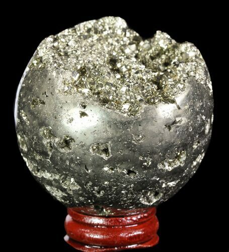 Polished Pyrite Sphere - Peru #65106